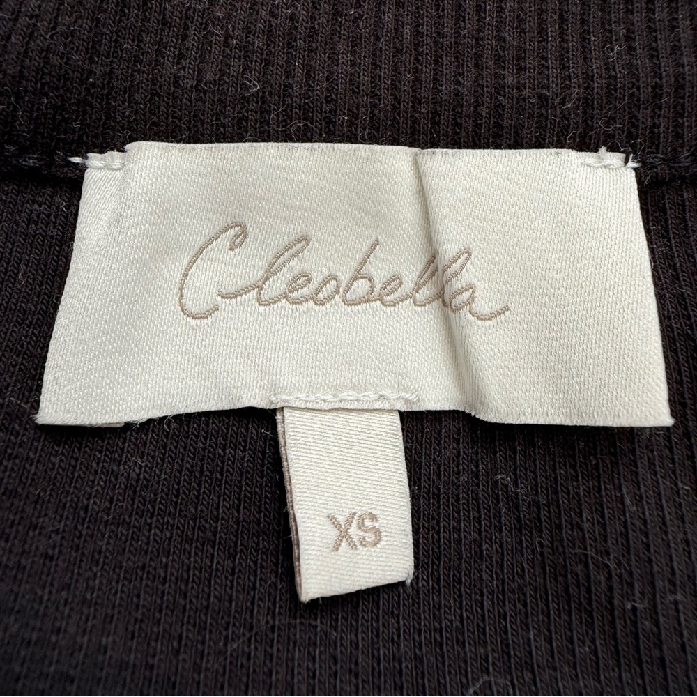 EUC Cleobella Black Selma Midi Dress with Ruffle Puff Short Sleeves & Embroidery - Picture 9 of 13